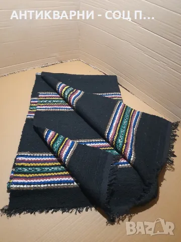 Стара Ръчно Тъкана Двулицева Черга Пътика Дължина 400см Широчина 120см., снимка 6 - Антикварни и старинни предмети - 48645533