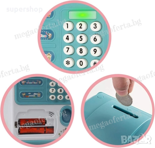 Детска Касичка Сейф за Монети и Банкноти с Парола и Пръстов Отпечатък, снимка 4 - Други - 52566358