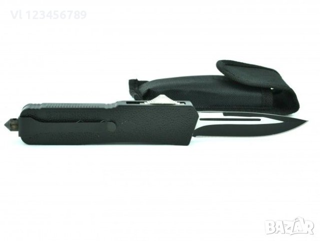 Високотехнологичен автоматичен нож  Micro Cutting Tools #12 BLACK - MICROTECH KNIVES INC. -90х235