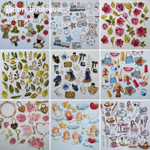 Изрязани елементи от картон различни теми, снимка 3 - Други - 41639251