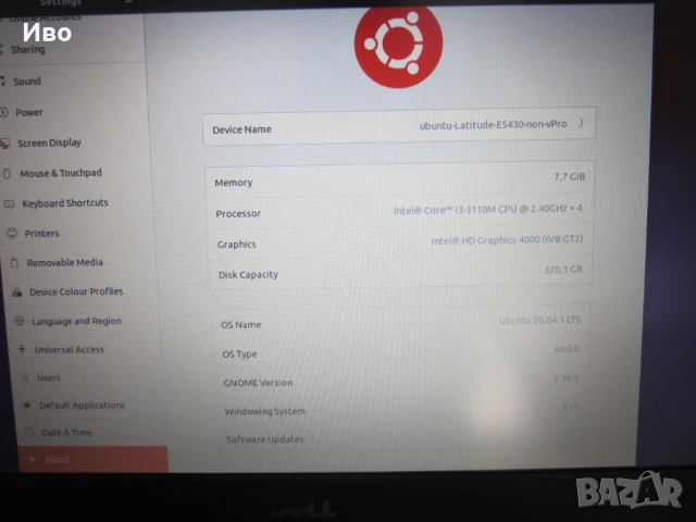 DELL Latitude E5430-Core i3-3110m 2.4GHz RAM 8GB 320GB HDD, снимка 4 - Лаптопи за работа - 53582915