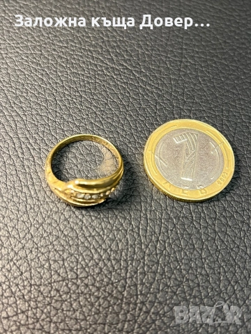 Златен пръстен 14 K 585 Gold zlatni prasten, снимка 10 - Пръстени - 52123612