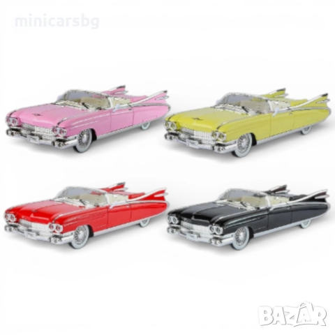 Метални коли ретро кабриолет Cadillac Eldorado - Big Rocket, снимка 11 - Колекции - 52931479