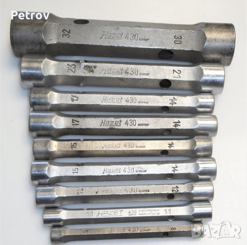 HAZET No.430 Germany - 9 броя ПРОФЕСИОНАЛНИ ВИСОКОКАЧЕСТВЕННИ Тръбни Ключове 8 - 32 mm / ORIGINAL !!, снимка 1