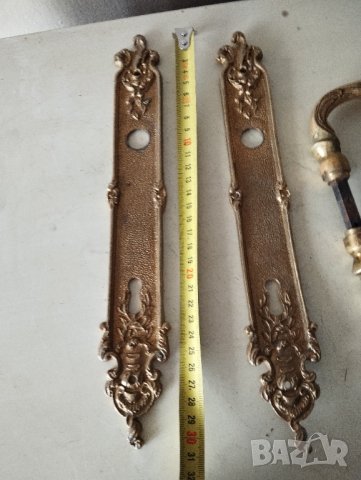 три барокови дръжки за врата с шилд-комплект, снимка 3 - Други ценни предмети - 41841414