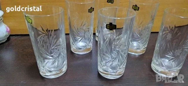 кристални чаши за вода , снимка 4 - Антикварни и старинни предмети - 48562806