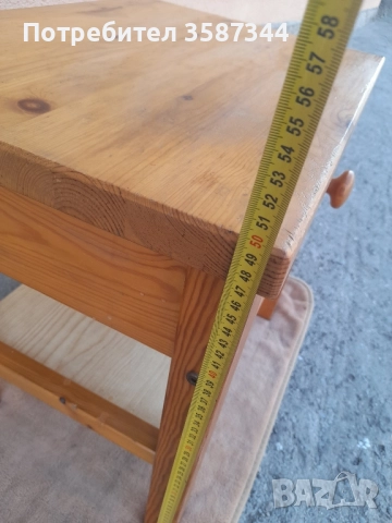 дървена масичка с чекмедже, снимка 13 - Маси - 51670033