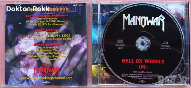 Manowar – Hell On Wheels (Live) [2 CD, 1997], снимка 3 - CD дискове - 49328852