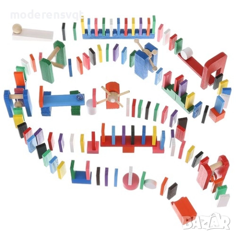 Дървено домино 360 части, семейна игра, снимка 4 - Образователни игри - 52805195