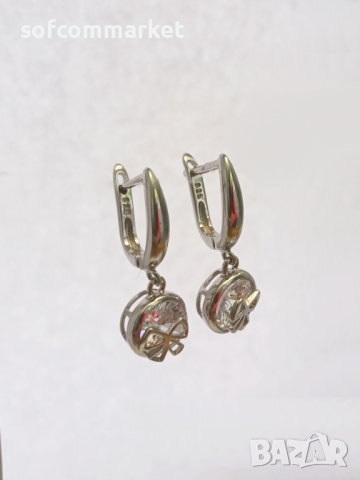 Сребърни обеци 4.09 гр., снимка 3 - Обеци - 44731175