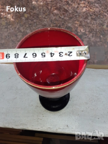 Гоблет чаша за вино глазирана немска керамика Невероятен, снимка 6 - Антикварни и старинни предмети - 53408528