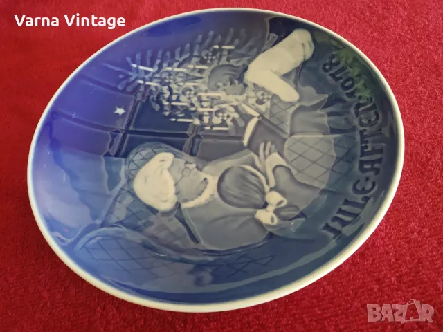 Колекционерска порцеланова чиния JULE AFTER 1978. Copenhagen Porcelain Дания. марк., снимка 2 - Колекции - 48516076