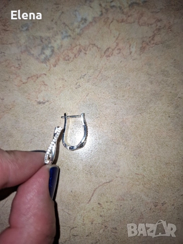 Сръбърни обеци.Печат 925.НОВИ, снимка 4 - Обеци - 53241466