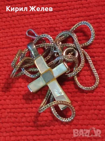КРАСИВО СЕДЕФЕНО СРЕБЪРНО КРЪСТЧЕ със СТИЛНА СРЕБЪРНА ВЕРИЖКА - СРЕБРО 925 ПРОБА 39999, снимка 14 - Колиета, медальони, синджири - 49981840