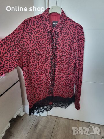 Риза с камъни и дантела Dishe, снимка 2 - Ризи - 39931341