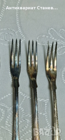 Комплект малки посребрени вилички , снимка 14 - Прибори за хранене, готвене и сервиране - 52305042