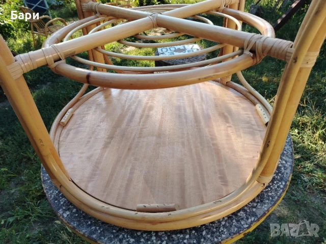 Комплект от два стола и маса от ратан, снимка 9 - Столове - 40134449