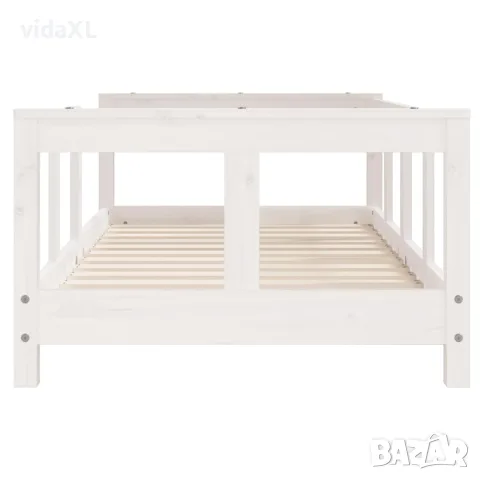 vidaXL Рамка за детско легло, бяла, 70x140 см, бор масив, снимка 4 - Бебешки легла и матраци - 56148062