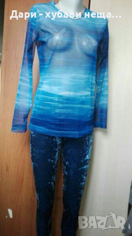 Син плюшен клин на „Монки”🍀❤S,M❤🍀арт.4114, снимка 3 - Клинове - 36344975