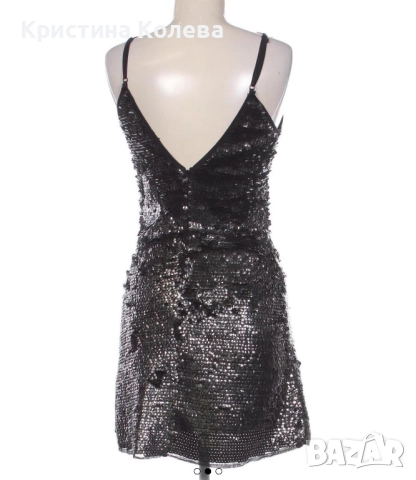 Дамска рокля с пайети Bershka, снимка 6 - Рокли - 52858132