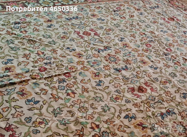 Колекционерски котленски килими датиран 1965-67 г. С голям размер 4.00х3.00 метра, флорални мотиви, снимка 11 - Килими - 52405667