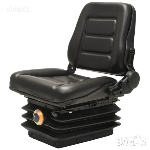 vidaXL Седалка за мотокар и трактор, с въздушно окачване, черна（SKU: 142319）