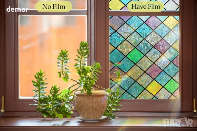 Zindoo Матово фолио за поверителност за стъклени прозорци, 30x200 см, снимка 2 - Други стоки за дома - 49256301