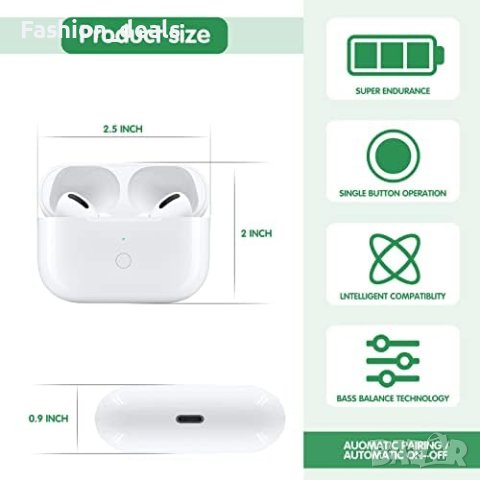 Нов Калъф за безжично зареждане за салушалки Airpods Pro 1 660mAh батерия, снимка 4 - Друга електроника - 42019127