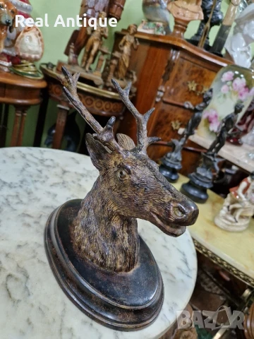 Уникална антикварна френска метална фигура статуетка , снимка 4 - Статуетки - 50893541