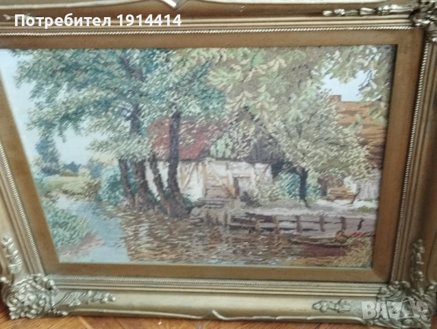 Гоблени по Вилер прецизно ушити по поръчка от специалист с DMC конци, снимка 15 - Гоблени - 50590587