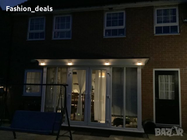 Нови 4 броя LED слънчеви светлини лампи за дворна ограда тераса парапет/Декорация, снимка 8 - Лед осветление - 41508825