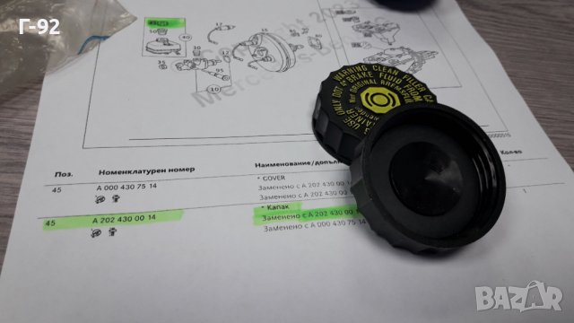  A2024300014**NEU**MERCEDES-BENZ**КАПАЧКА ЗА СПИРАЧНАТА ТЕЧНОСТ ** 