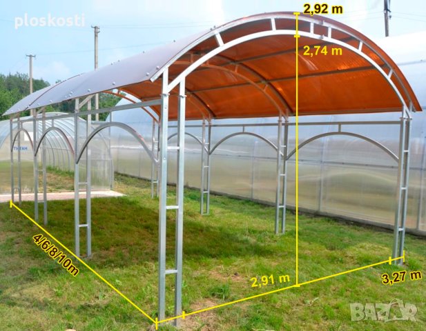 Навес за кола с Поликарбонатен покрив , снимка 1 - Аксесоари и консумативи - 22935058