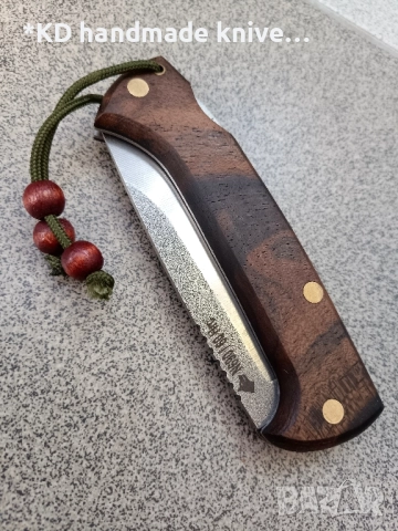 Сгъваем нож ръчно изработен от N690co стомана + ПОДАРЪК кания, снимка 3 - Ножове - 51501202