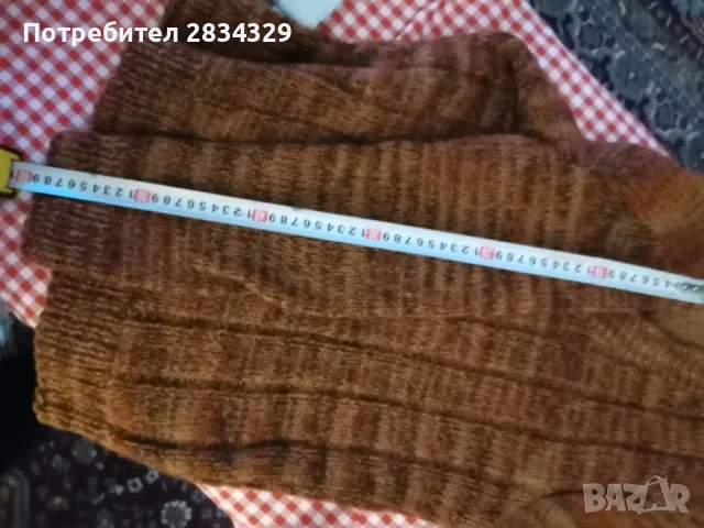 Нов вълнен плетен пуловер меланж, снимка 6 - Пуловери - 48706441