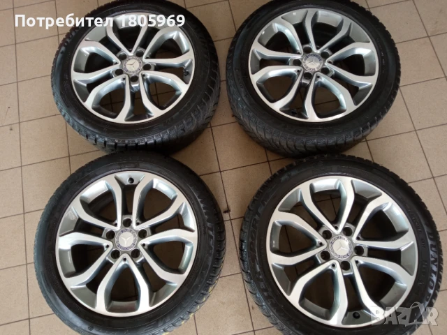 4бр. ал. джанти Mercedes C (оригинални) 5x112 , 7x 17 , ET48,5, снимка 6 - Гуми и джанти - 50615309