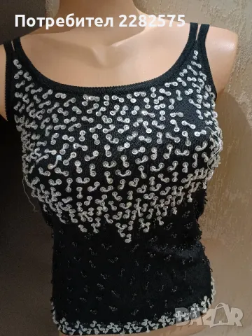 официален потник с мъниста и паети М/Л размер , снимка 6 - Потници - 47581442