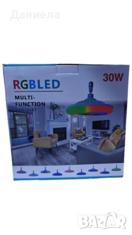 Вентилаторна лампа , снимка 2 - Лед осветление - 51828282