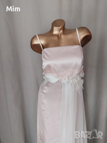 Италианска официална ,дълга,розова рокля , снимка 8 - Рокли - 51601198