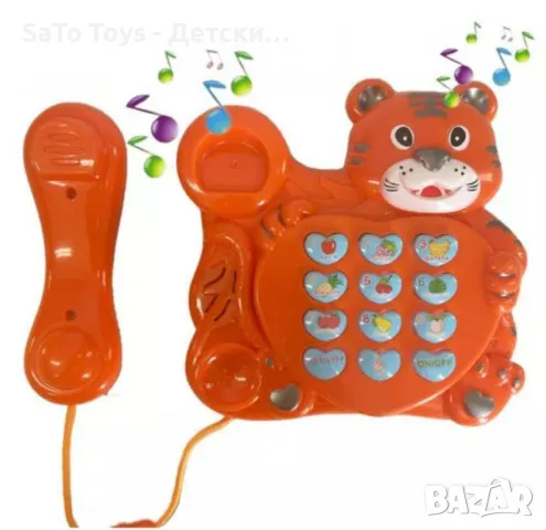 Музикален телефон Тигър – Образователна играчка за деца, снимка 2 - Музикални играчки - 50019624