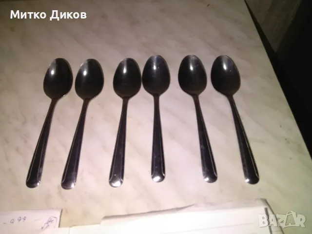 Малки лъжички за кафе 6 броя нови станлес стийл 150мм, снимка 2 - Прибори за хранене, готвене и сервиране - 48428266