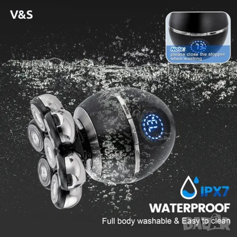 Самобръсначка  за мъже, 7D електрическа самобръсначка за  мъже, универсална,приставки, снимка 9 - Електрически самобръсначки - 48119237