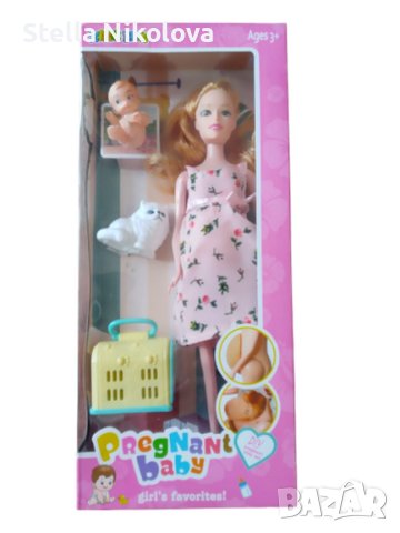 Играчка Бременна кукла с домашен любимец, снимка 1 - Кукли - 41039066