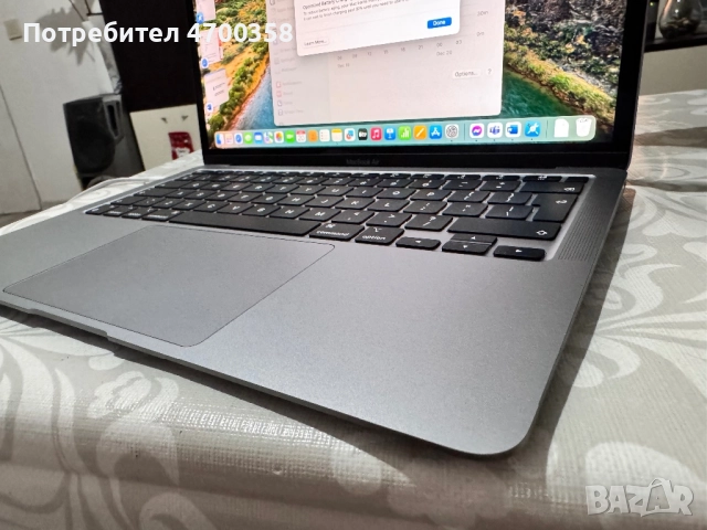Продава се лаптоп Apple MagBook air 13.3" 256 Space Gray ,Apple M1, снимка 7 - Лаптопи за работа - 52989722