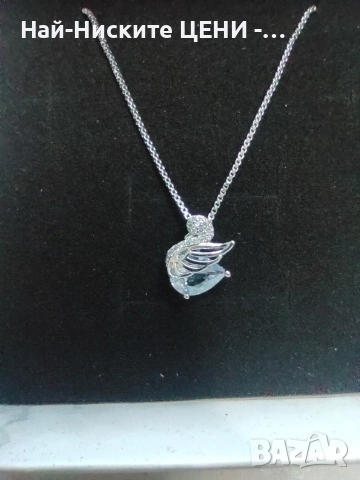 Сребърно колие Amelie с печат 925 + подаръчна кутийка, снимка 2 - Колиета, медальони, синджири - 52848773