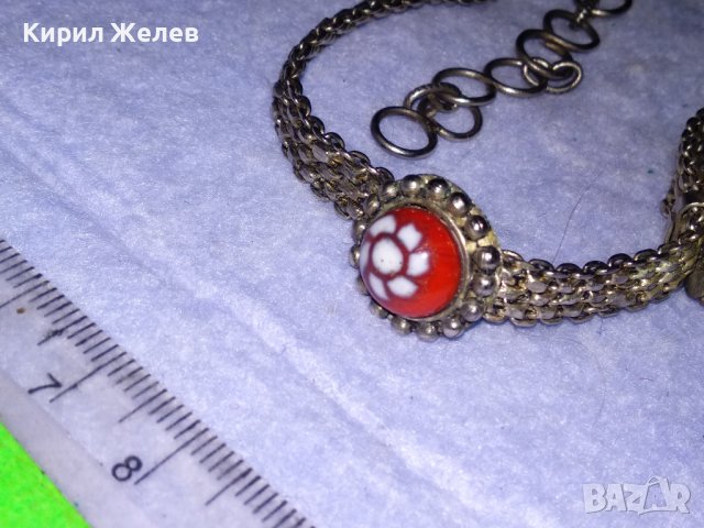 СТАРО РЕТРО ГОТИК АРТ КОЛИЕ ЧОКЪР посребрена благородна стомана с ВЕНЕЦИАНСКО СТЪКЛО МУРАНО 57391, снимка 11 - Антикварни и старинни предмети - 41751670