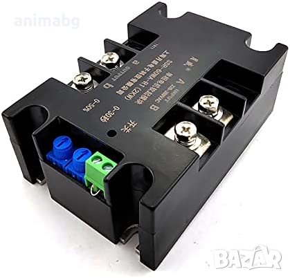 ANIMABG Модул за плавен старт и стоп на монофазен двигател, Модел SSR-40WA-R2, 1.5kW, Черен