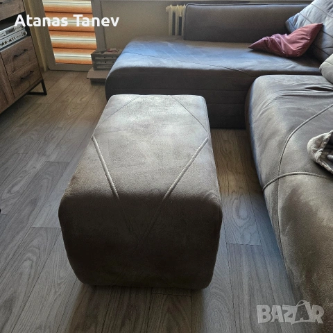 Ъглов диван и табуретка Далас, снимка 6 - Дивани и мека мебел - 53705465
