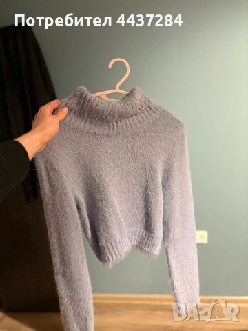 Дамски лилав пуловер, снимка 2 - Блузи с дълъг ръкав и пуловери - 53639989