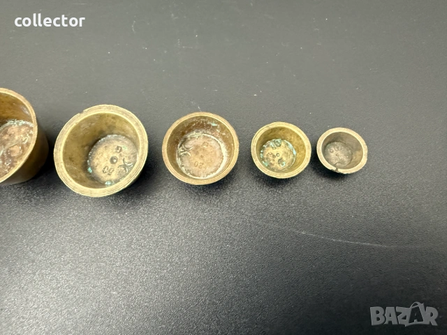 Комплект бронзови гнездови тежести. №7846, снимка 8 - Антикварни и старинни предмети - 53096962